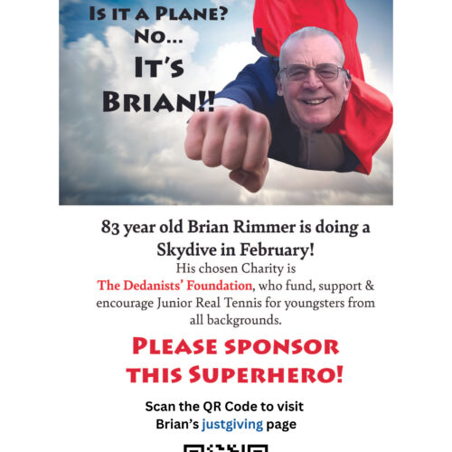 Skydiving for a Cause: 83-Year-Old Brian Rimmer Takes the Leap to Support the Dedanists' Foundation  - Cover image