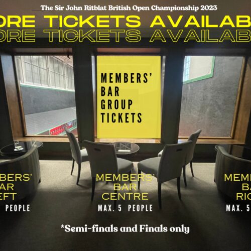 Members' Bar Group Tickets - British Open  - Cover image