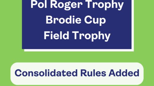 Consolidated Rules for Pol Roger Trophy, Brodie Cup and Field Trophy 2022  - Cover image