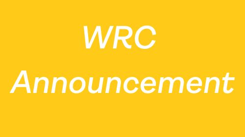 WRC Announcement  - Cover image