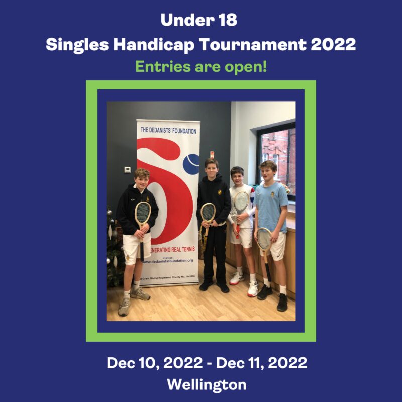 Under 18 Singles Handicap Tournament 2022