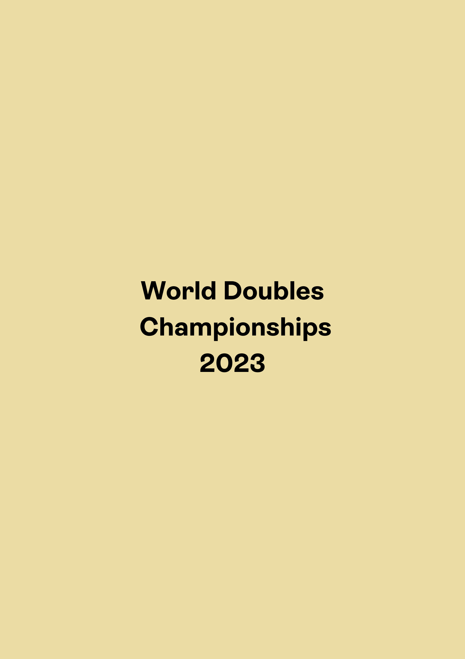 World Doubles Championships 2023