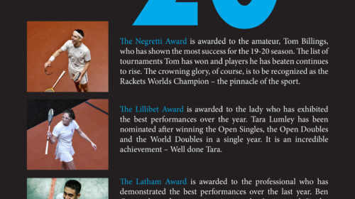 Annual Rackets Awards 2019/20  - Cover image